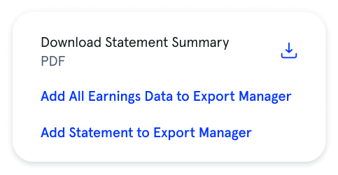 Export statements card 1